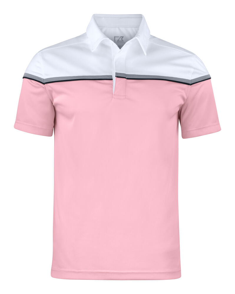 Seabeck Polo Men von Cutter & Buck – Pink/White
