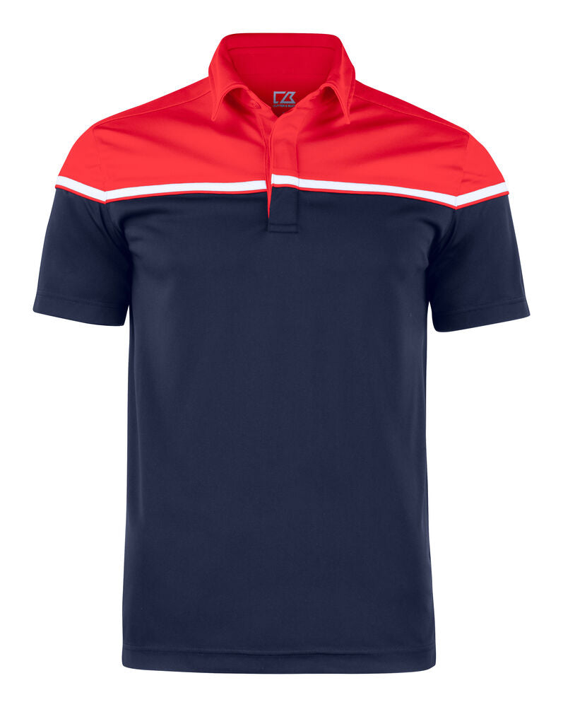 Seabeck Polo Men von Cutter & Buck – Pink/White