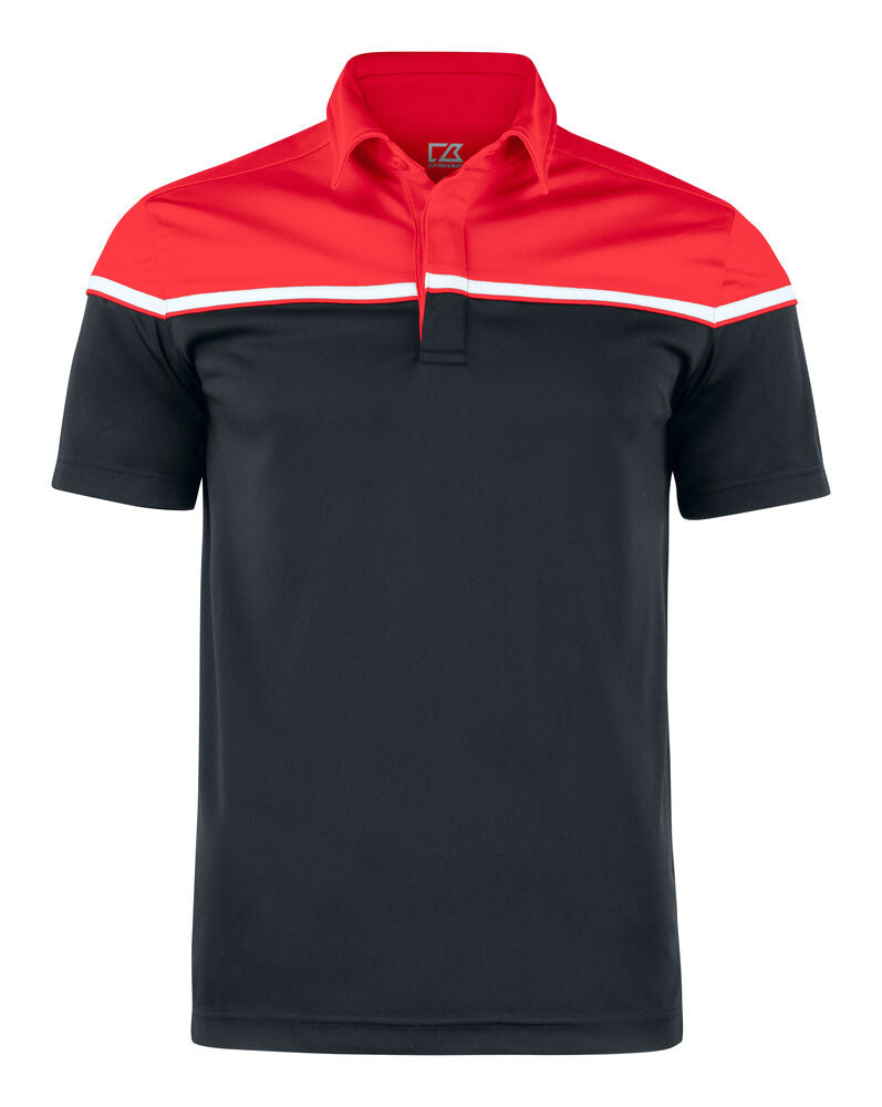 Seabeck Polo Men von Cutter & Buck – Pink/White