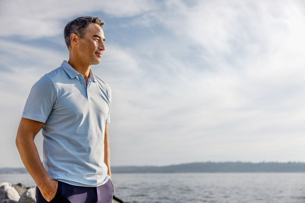 Oceanside Stretch Polo Men von Cutter & Buck – White
