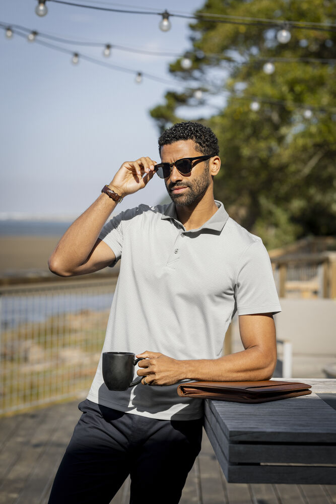 Virtue Polo Stripes Men von Cutter & Buck – Dark Navy