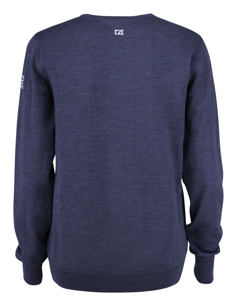 Everett V-Neck WMN von Cutter & Buck – Denim Melange