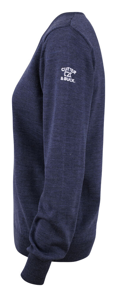 Everett V-Neck WMN von Cutter & Buck – Denim Melange