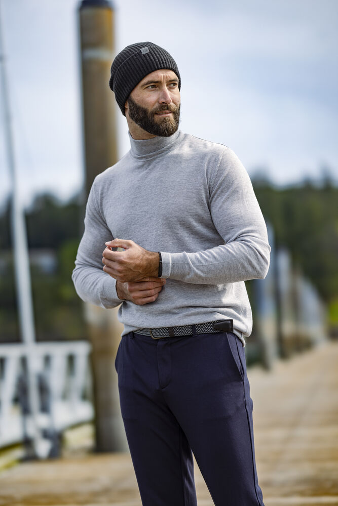 Kennewick Turtleneck von Cutter & Buck – Grey Melange