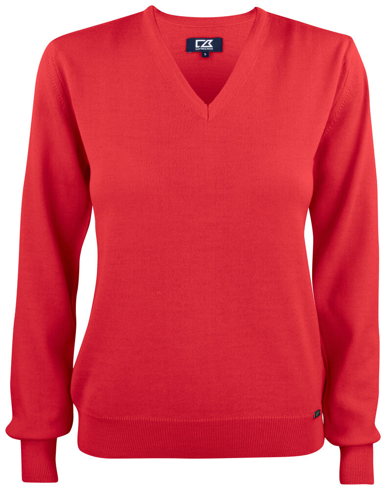 Everett V-neck Ladies von Cutter & Buck – Red