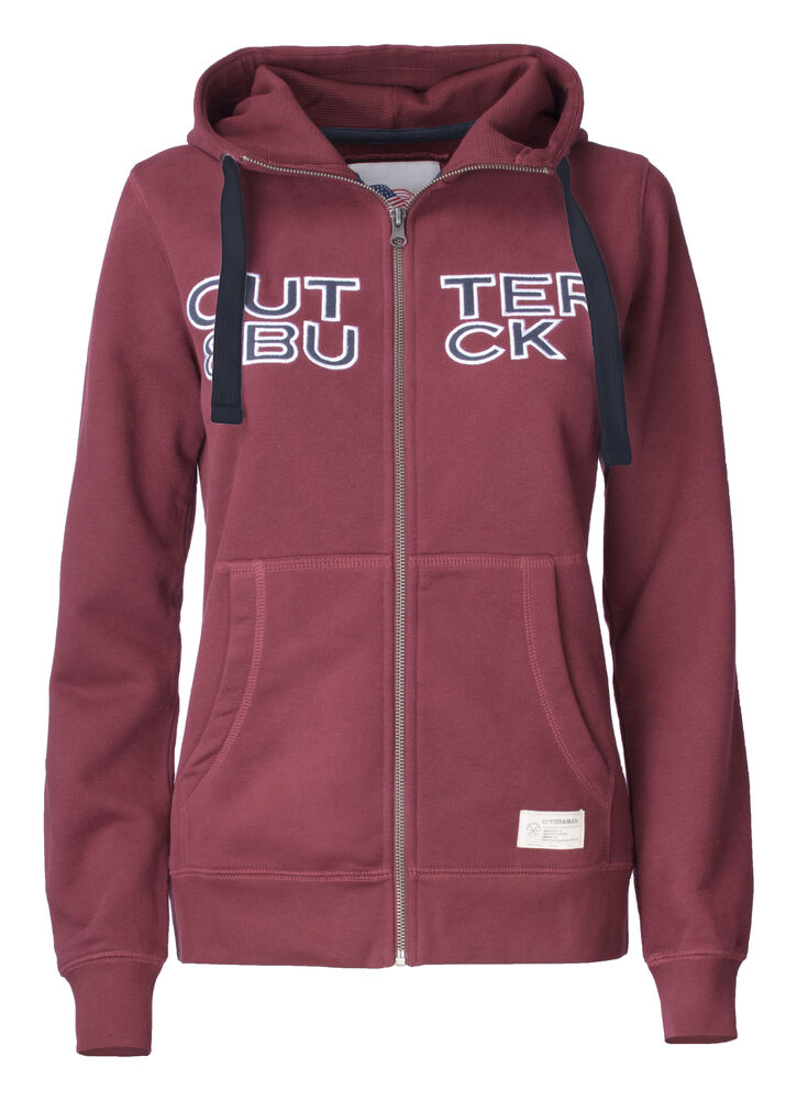 Twisp Hood FZ Ladies von Cutter & Buck – Burgundy