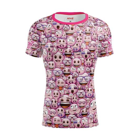 OTSO Herren Kurzarm-Funktionsshirt - Emoji Classic Pink – Produktansicht