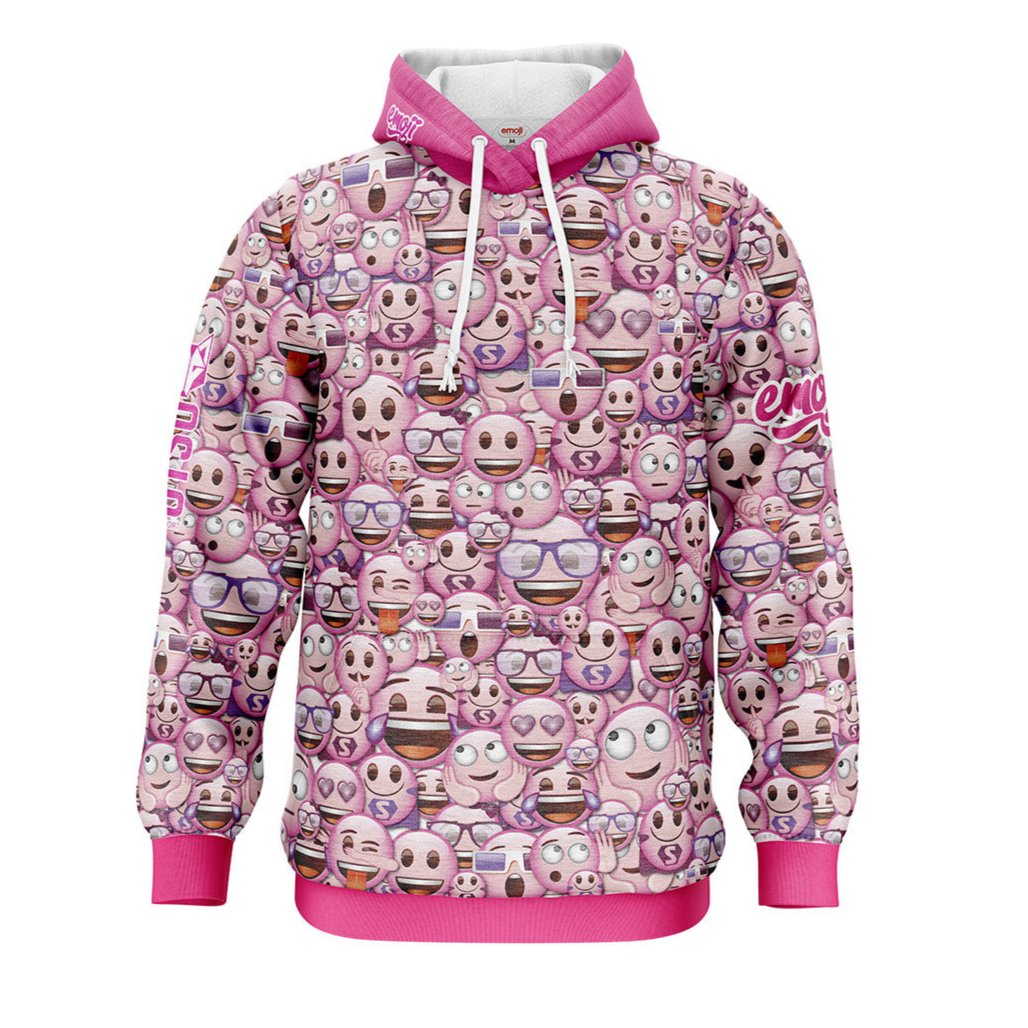 OTSO Hoodie - Emoji Classic Pink – Produktansicht