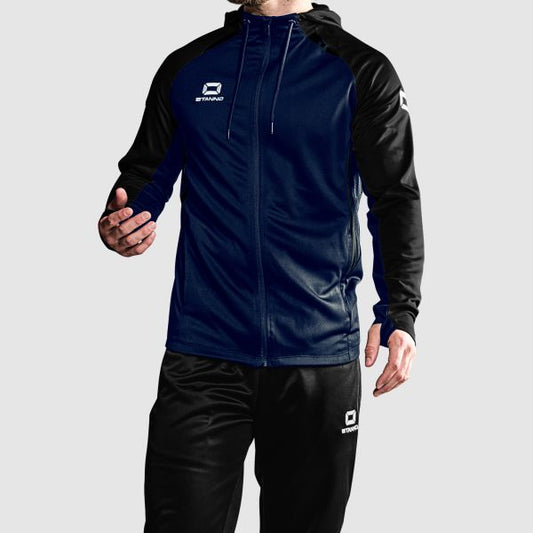 Stanno Stadio Hooded Full Zip Top – Hoodies in Marine, Schwarz