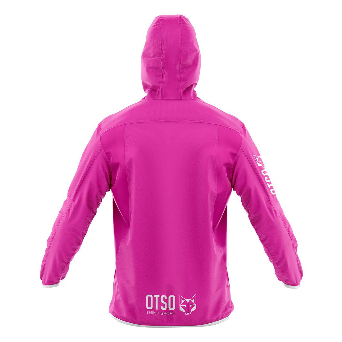 OTSO Wasserdichte Laufjacke - Fluo Pink & White – Produktansicht 2