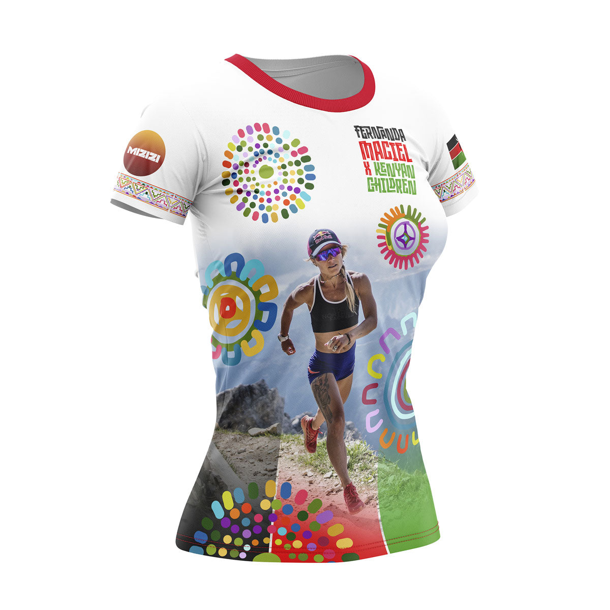 OTSO Damen Kurzarm-Funktionsshirt - Fernanda Maciel & Kenyan Children – Produktansicht