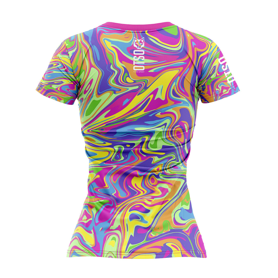 OTSO Damen Kurzarm-Funktionsshirt - Psychedelic – Produktansicht 2