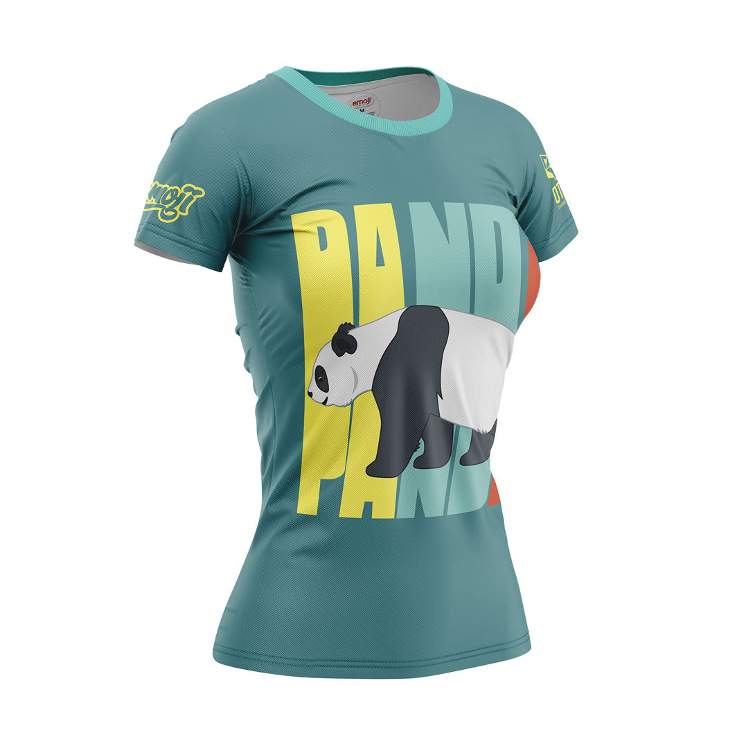 OTSO Damen Kurzarm-Funktionsshirt - Emoji Panda – Produktansicht