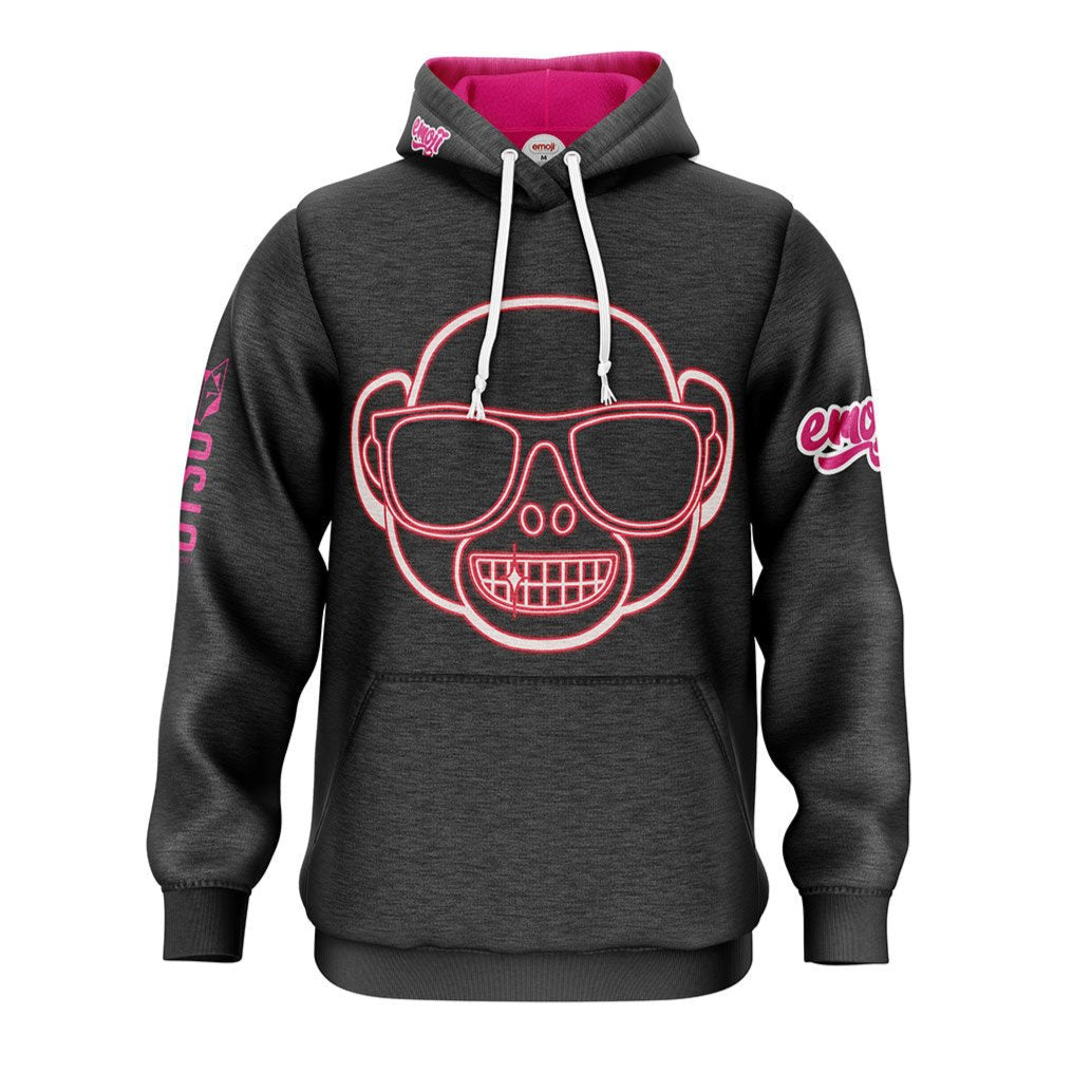 OTSO Hoodie - Emoji Monkey Neon – Produktansicht