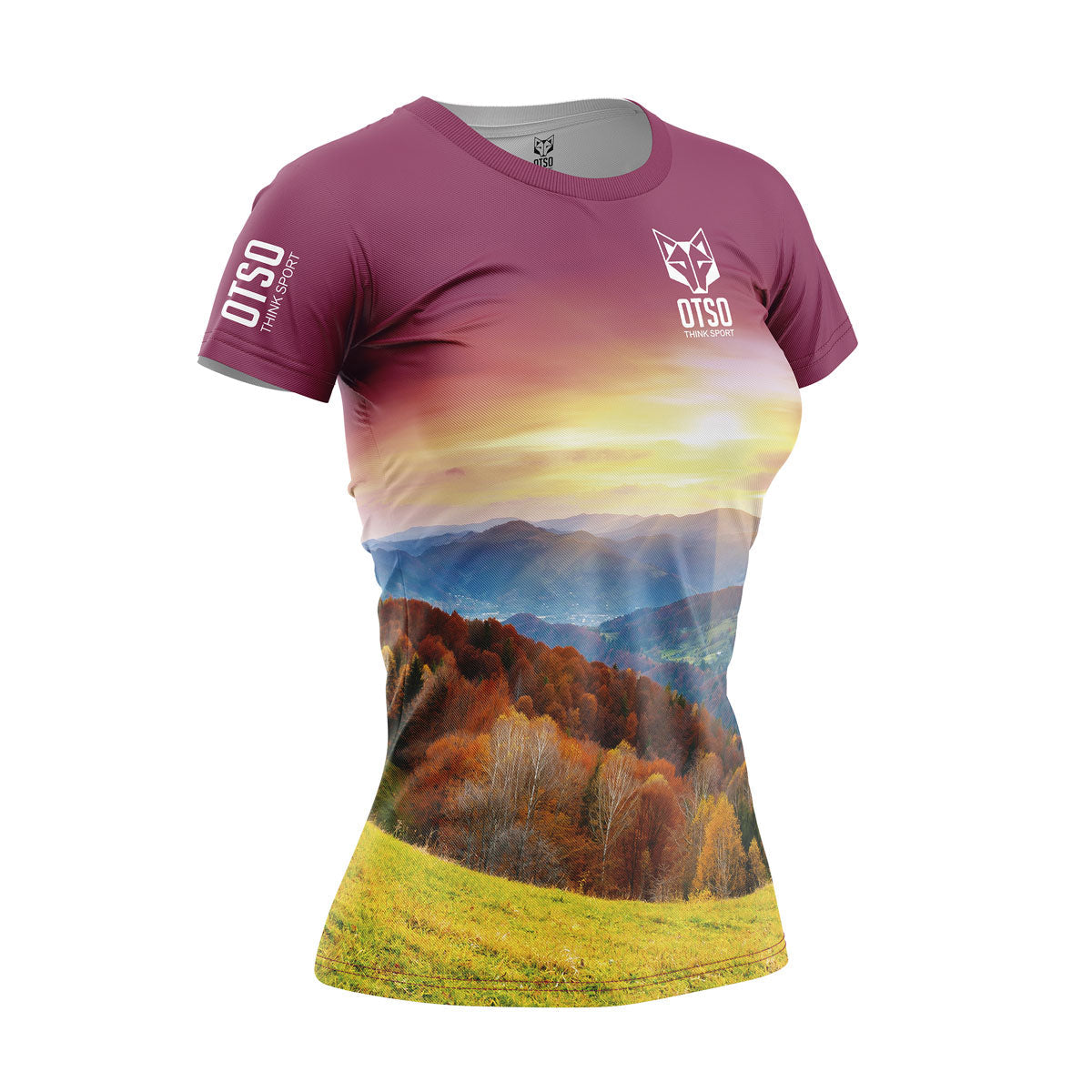 OTSO Damen Kurzarm-Funktionsshirt - Autumn – Produktansicht