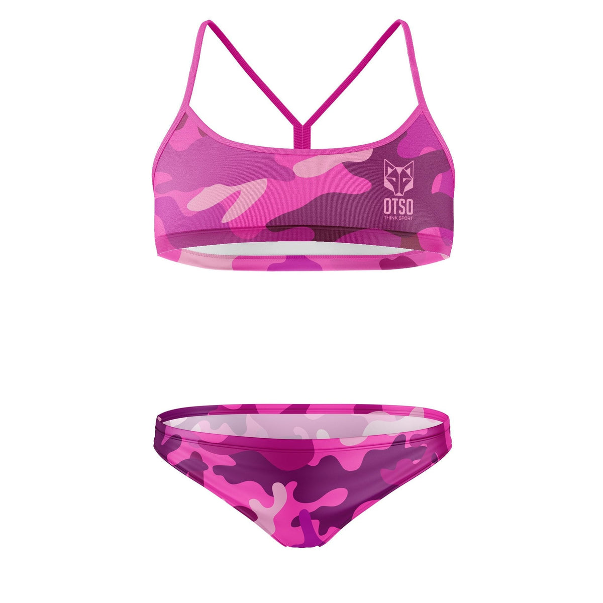 OTSO Sportbikini - Camo Pink – Produktansicht