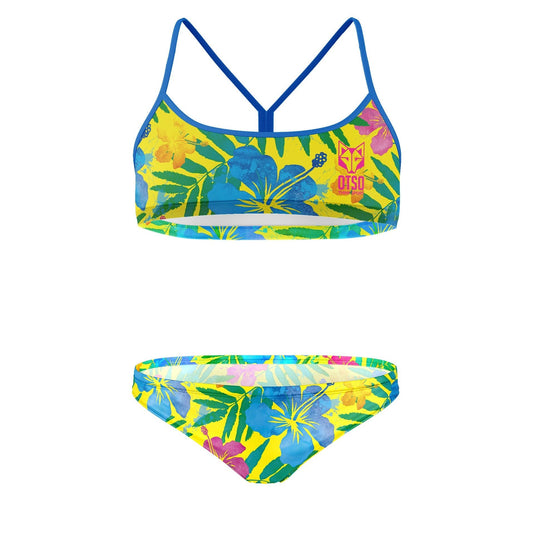 OTSO Sportbikini - Yellow Floral – Produktansicht