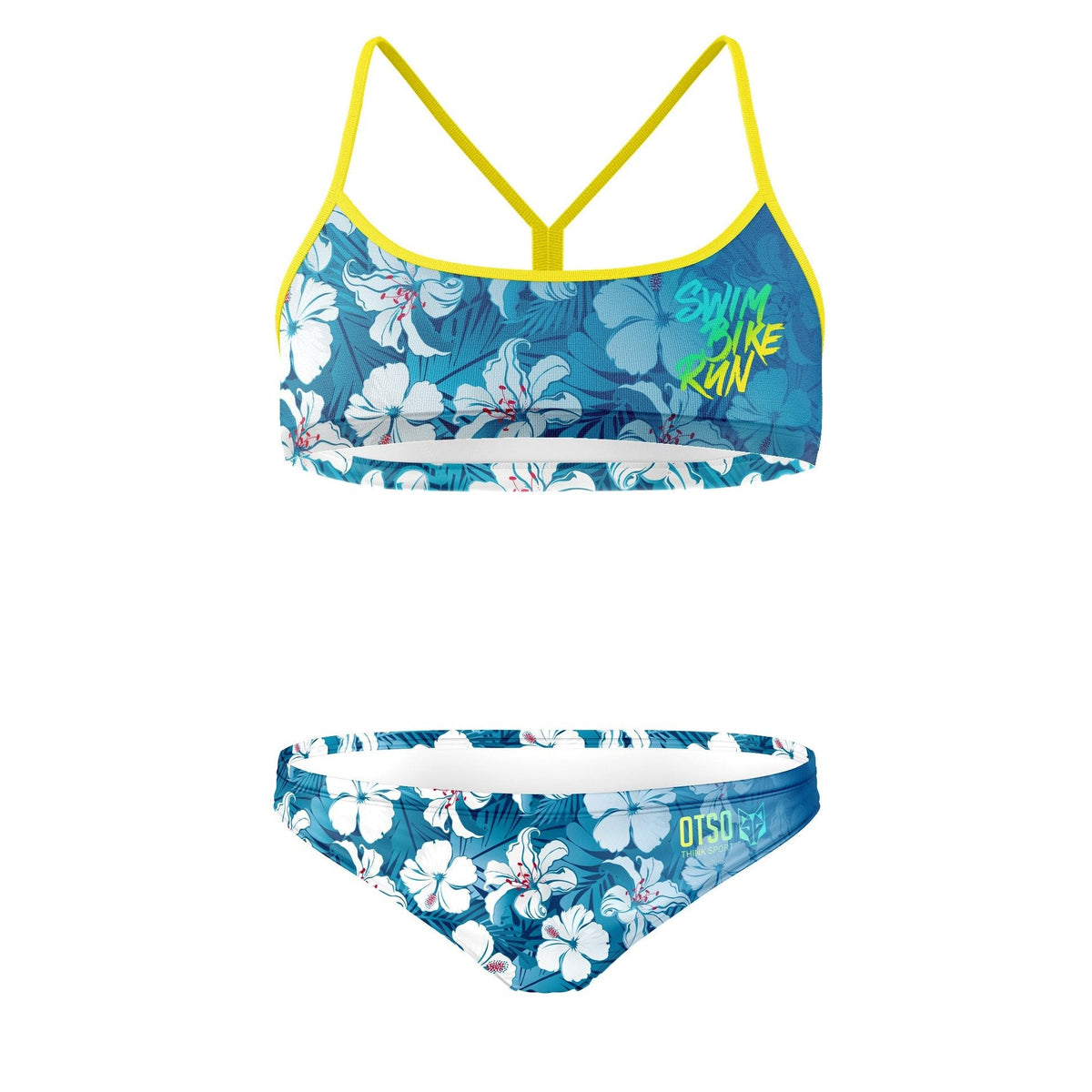 OTSO Sportbikini - Swim Bike Run Flower – Produktansicht