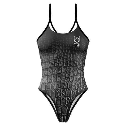 OTSO Damen Badeanzug - Black Snake – Produktansicht