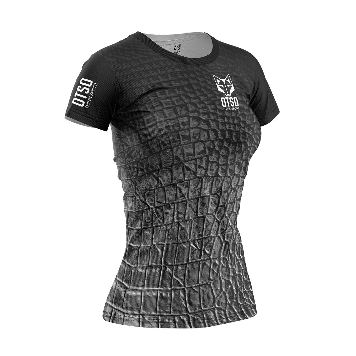 OTSO Damen Kurzarm-Funktionsshirt - Black Snake – Produktansicht