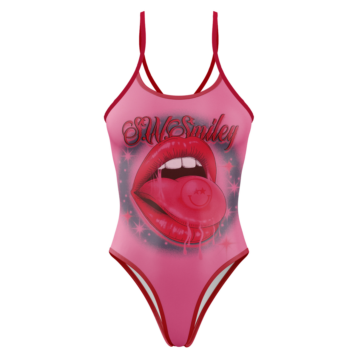 OTSO Damen Badeanzug - S.W.Smiley Hella Good – Produktansicht