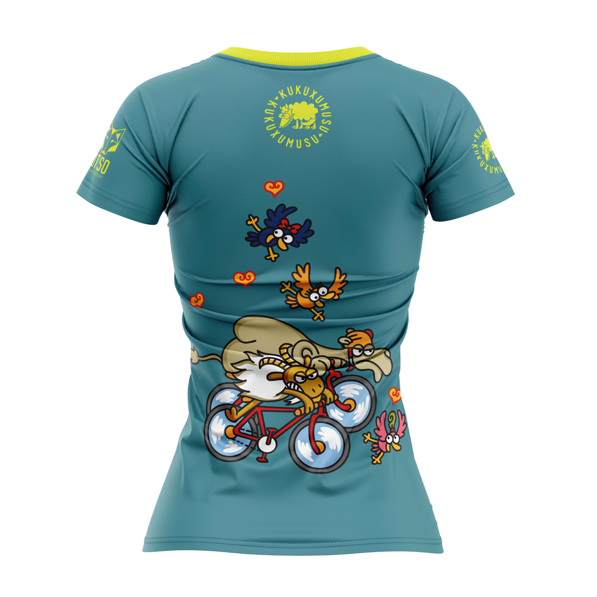 OTSO Damen Kurzarm-Funktionsshirt - Kukuxumusu Bike – Produktansicht 2