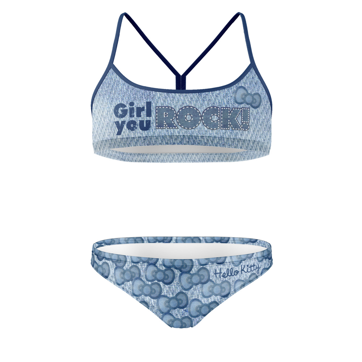 OTSO Sportbikini - Hello Kitty Denim – Produktansicht