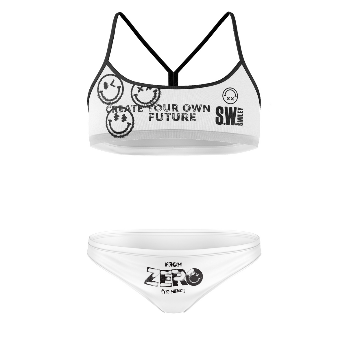OTSO Sportbikini - S.W.Smiley Airbrushed Infinity – Produktansicht