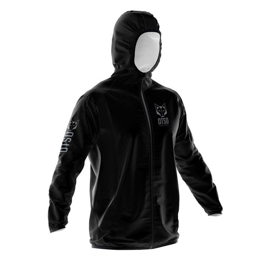 OTSO Wasserdichte Laufjacke - Full Black – Produktansicht