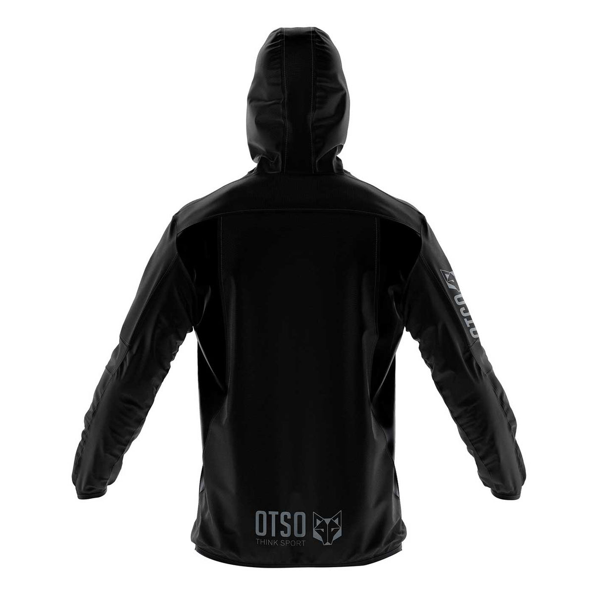 OTSO Wasserdichte Laufjacke - Full Black – Produktansicht 2