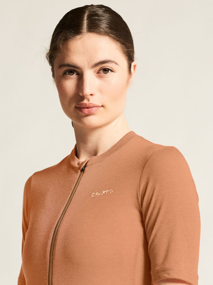 Everyday Wool Ss Jersey W von Craft – Syrup/Melange