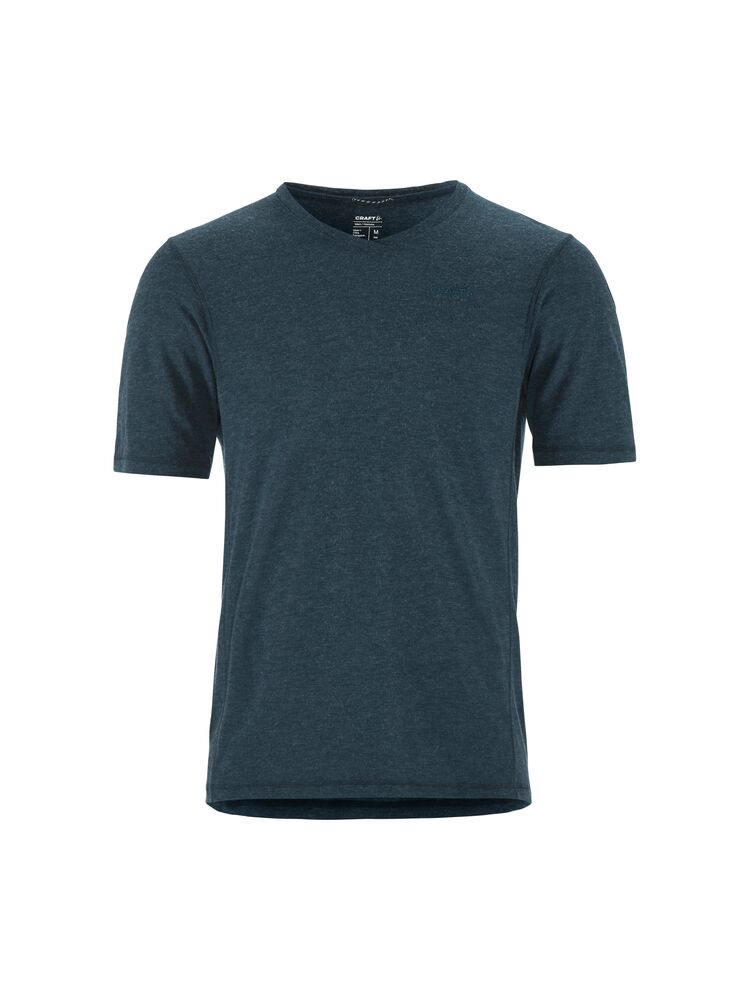Everyday Wool Ss Tee M von Craft – North/Melange