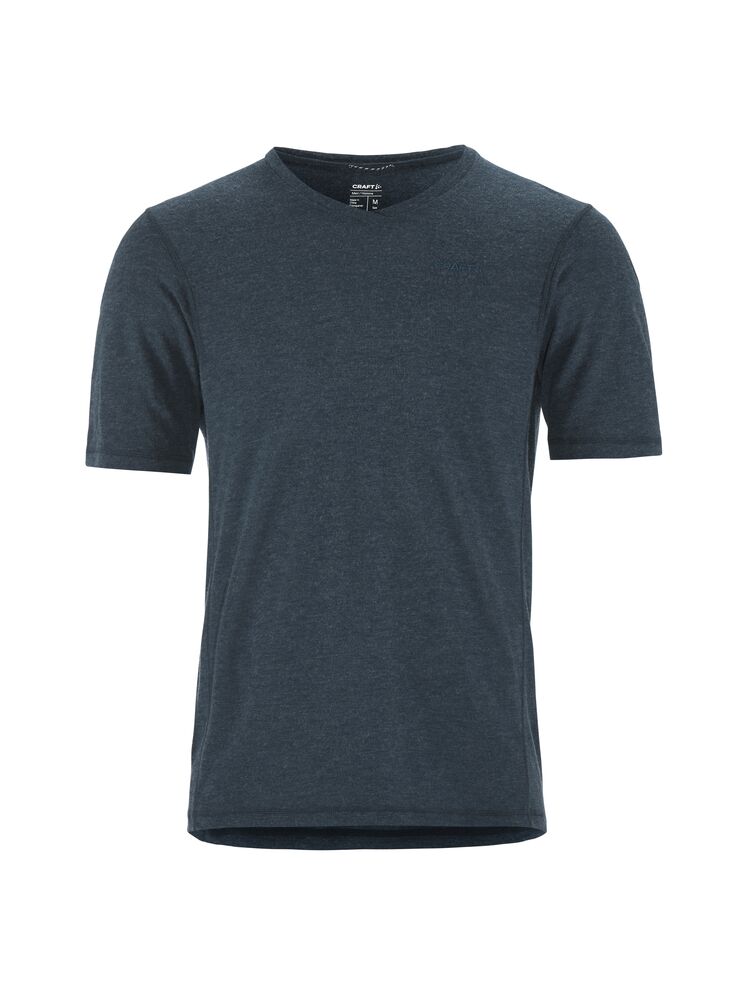 Everyday Wool Ss Tee M von Craft – North/Melange