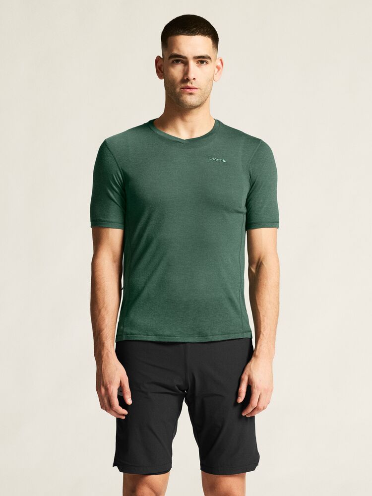 Everyday Wool Ss Tee M von Craft – North/Melange