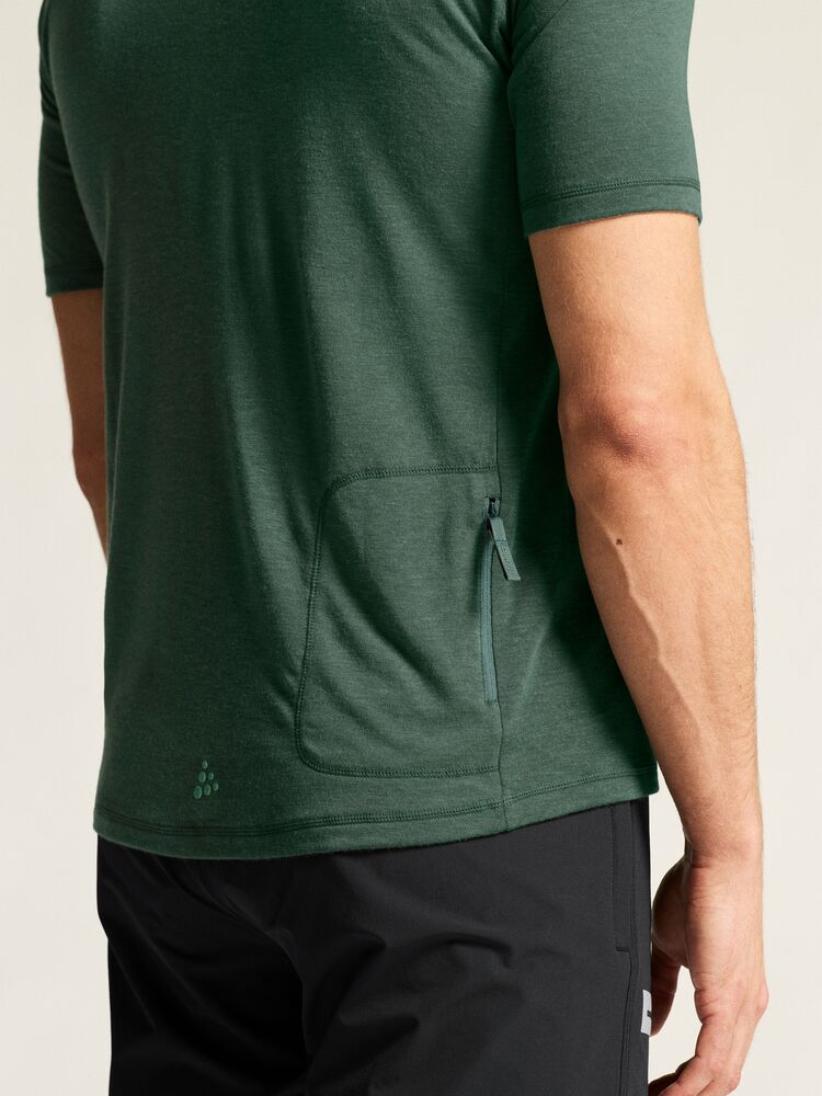 Everyday Wool Ss Tee M von Craft – North/Melange