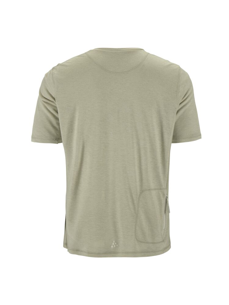 Everyday Wool Ss Tee M von Craft – North/Melange