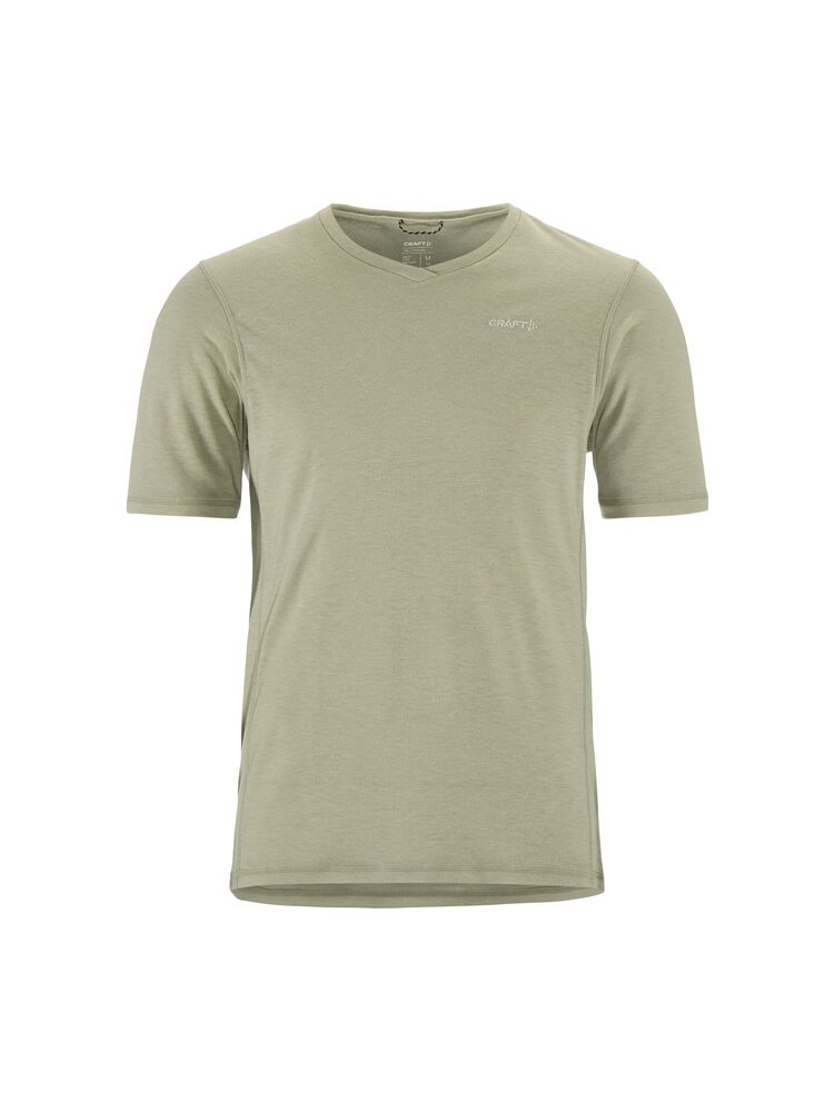 Everyday Wool Ss Tee M von Craft – North/Melange