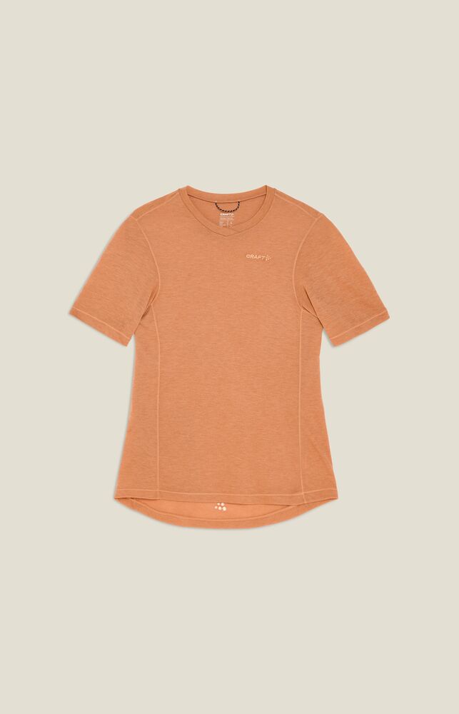 Everyday Wool Ss Tee W von Craft – Syrup/Melange