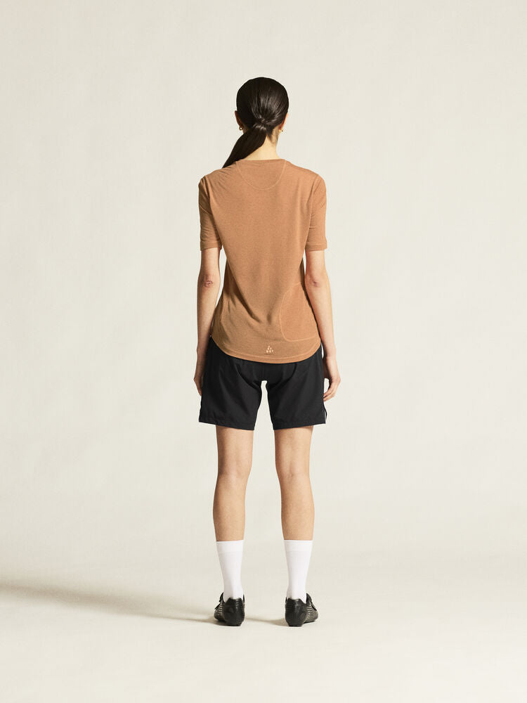 Everyday Wool Ss Tee W von Craft – Syrup/Melange
