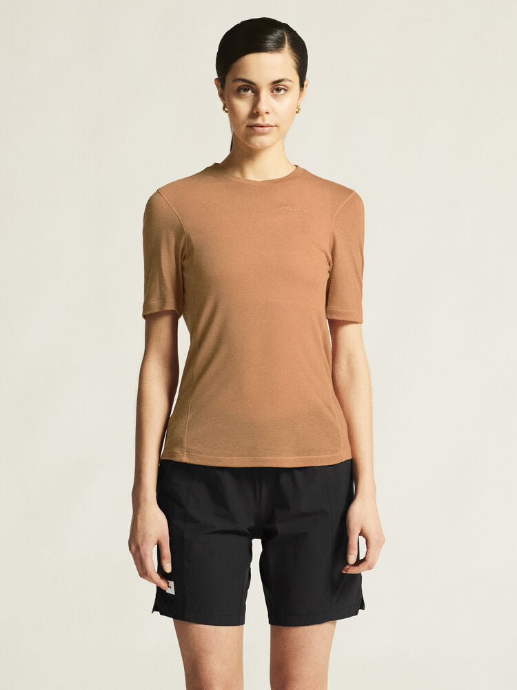 Everyday Wool Ss Tee W von Craft – Syrup/Melange