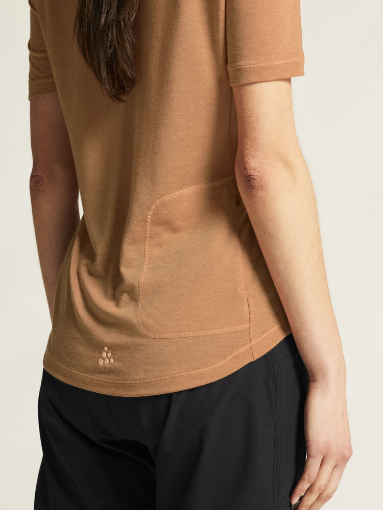 Everyday Wool Ss Tee W von Craft – Syrup/Melange