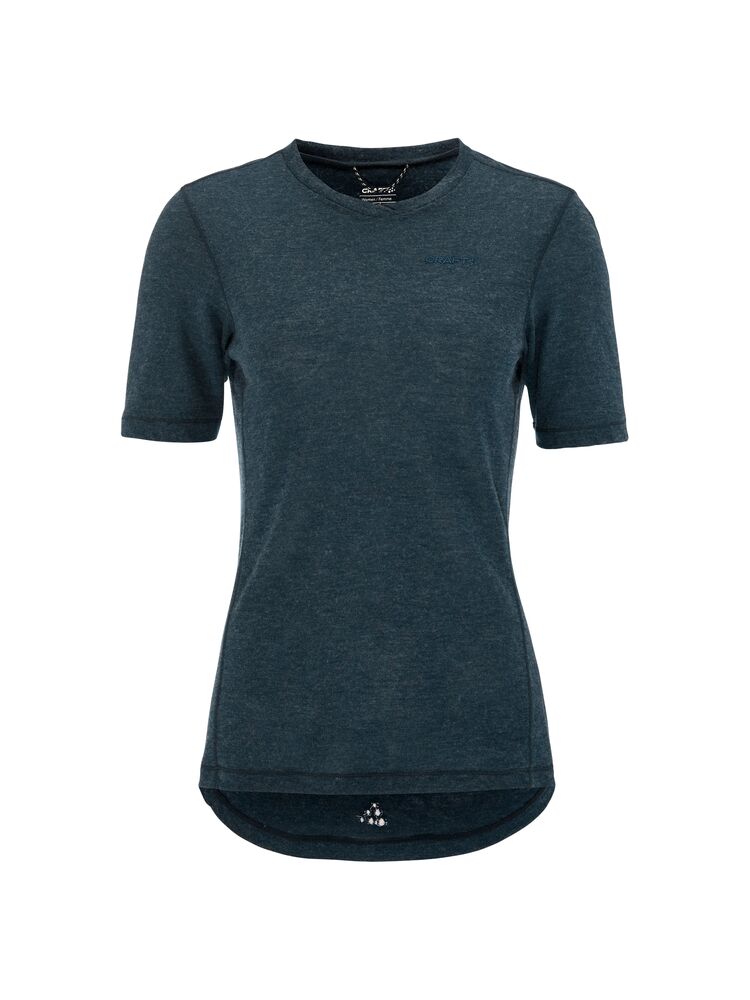 Everyday Wool Ss Tee W von Craft – Syrup/Melange