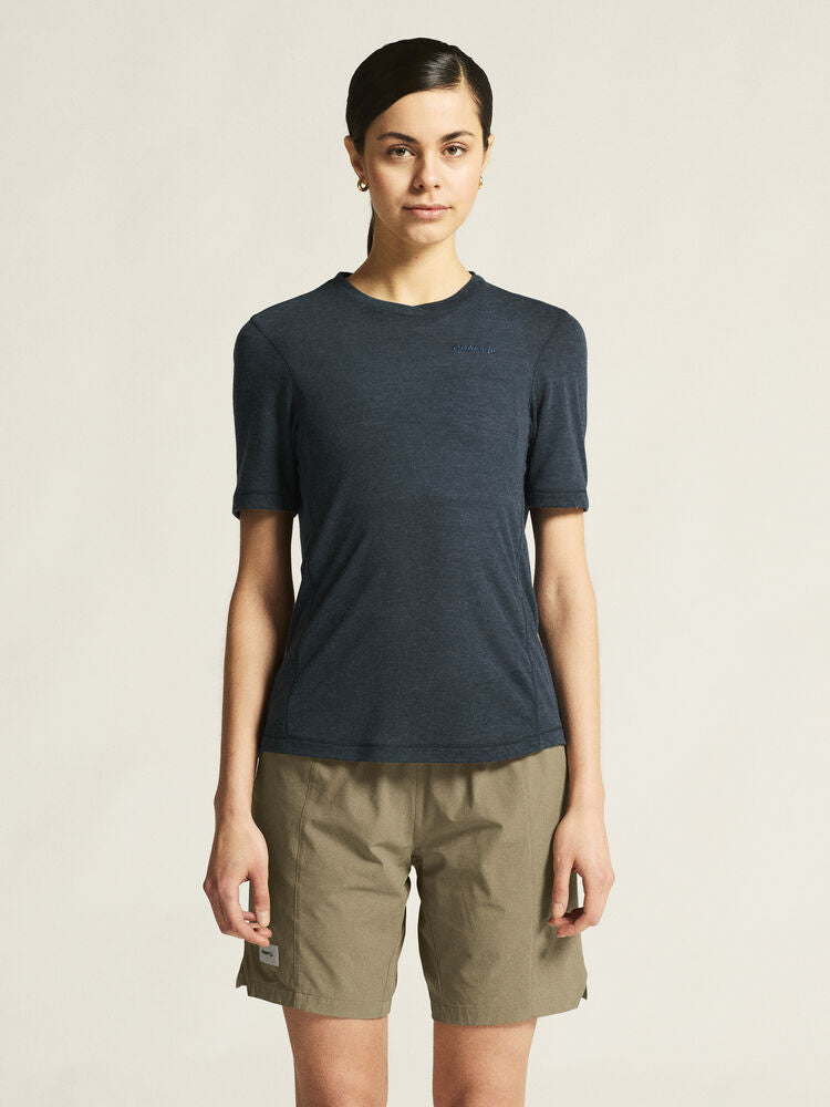 Everyday Wool Ss Tee W von Craft – Syrup/Melange