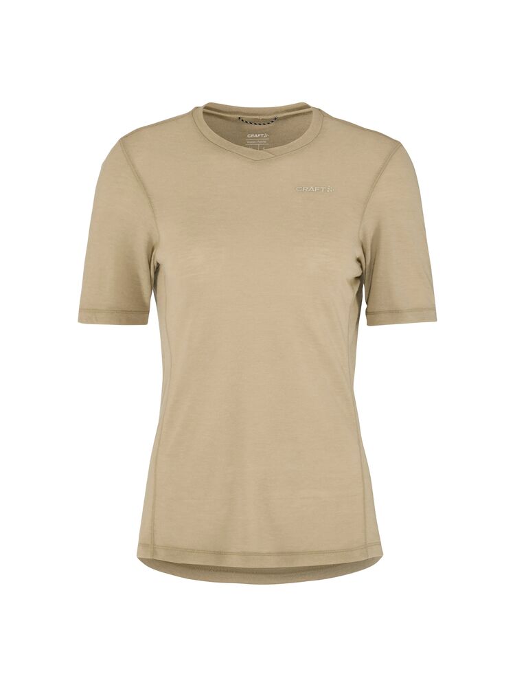 Everyday Wool Ss Tee W von Craft – Syrup/Melange