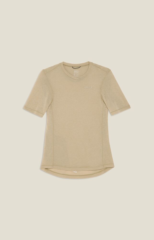 Everyday Wool Ss Tee W von Craft – Syrup/Melange