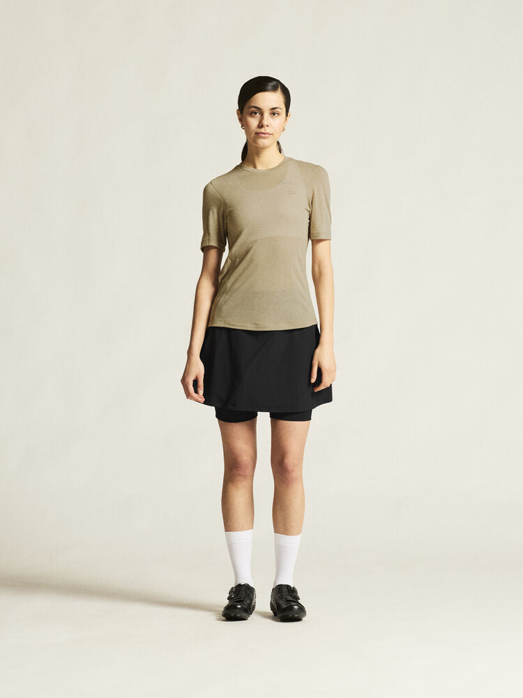Everyday Wool Ss Tee W von Craft – Syrup/Melange