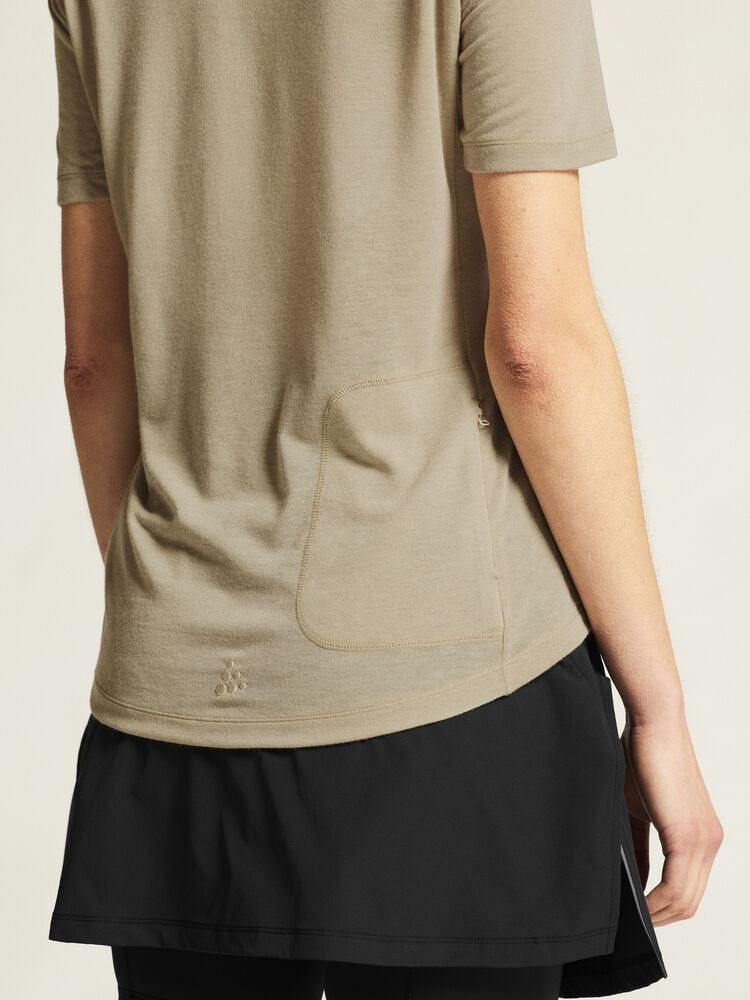 Everyday Wool Ss Tee W von Craft – Syrup/Melange
