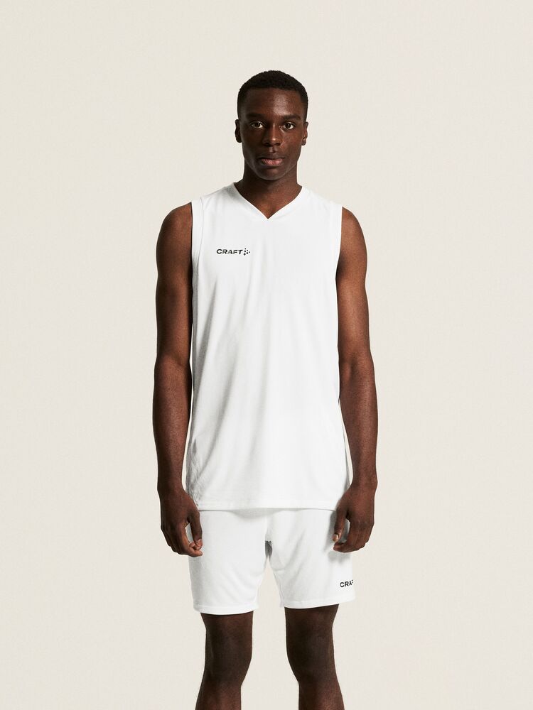 Basket 2.0 Singlet Contrast M von Craft – White