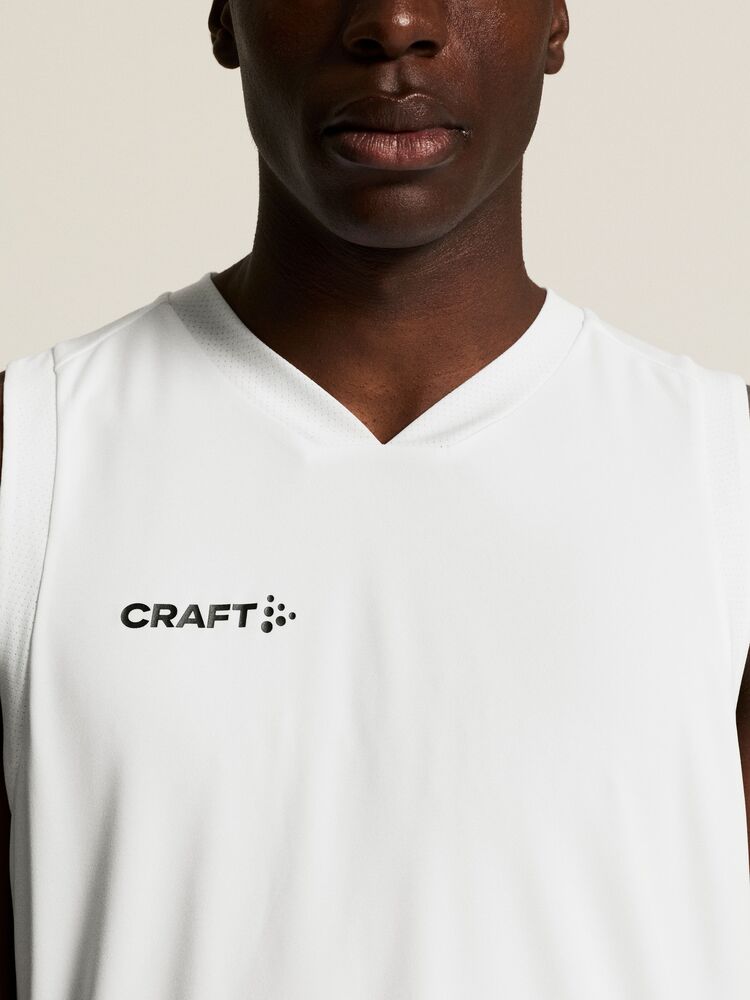 Basket 2.0 Singlet Contrast M von Craft – White