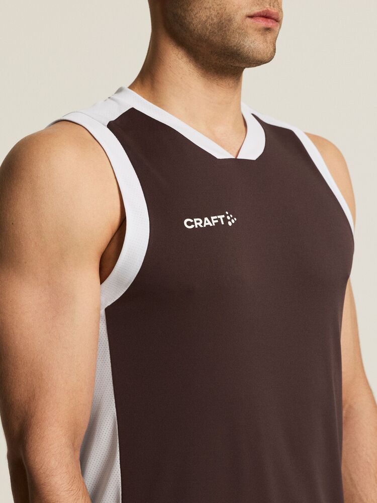 Basket 2.0 Singlet Contrast M von Craft – White